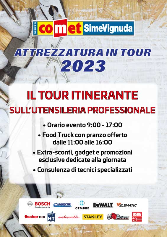 tour attrezzatura 2023 simevignuda