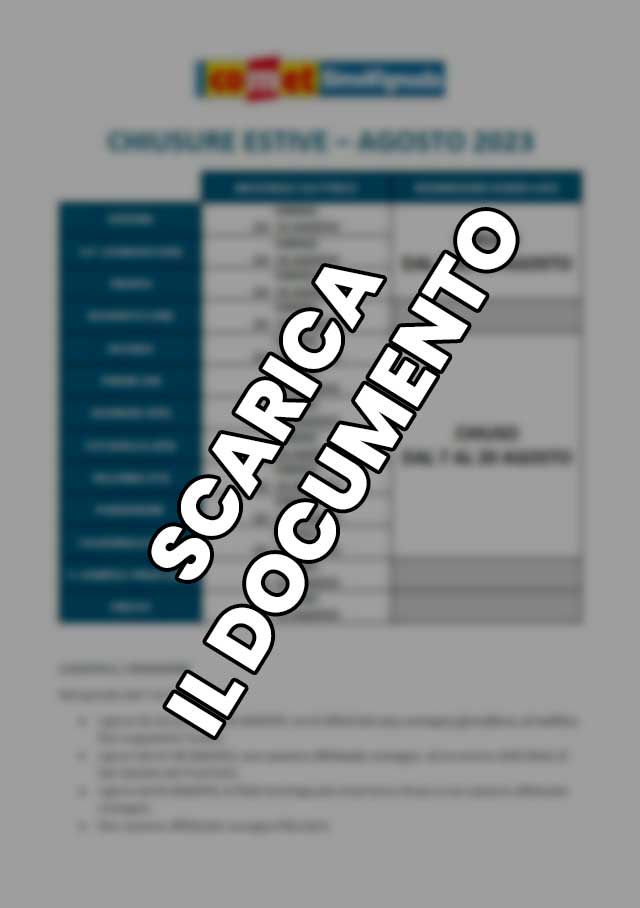 copertina chiusure agosto 24